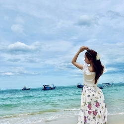 Set áo croptop bèo và chân váy hoa dài xinh xắn. Ảnh thật 485154