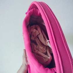 Túi chữ D Denim cho nữ - Thiết kế độc đáo, chất liệu cao cấp - Bag, Len, Đeo Vai, Da  476218