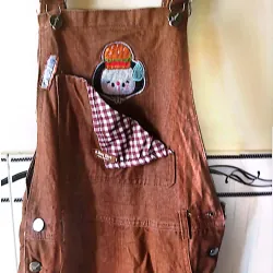 Yếm jeans nâu size S 975628