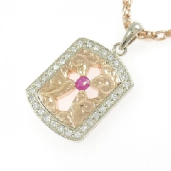 Dây chuyền ruby 14KPG/14KWG/585PG - Hàng hiệu Authentic 858878