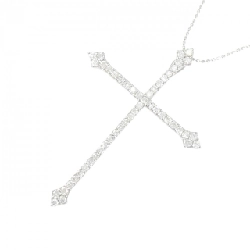 K18WG Dây chuyền kim cương chéo 1.00CT - Hàng hiệu chính hãng 863100