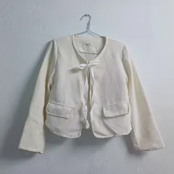 ÁO KHOÁC DẠ THẮT NƠ XINH - NỮ - BE 746044