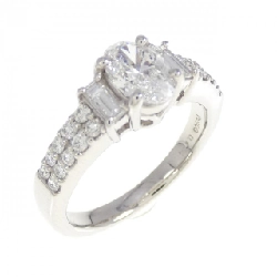 Nhẫn kim cương PT900 0.724CT F SI2 cắt oval - Hàng hiệu Authentic