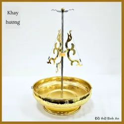 Khay cắm hương vòng, khay xông trầm hương - Đồ thờ Bình An - Decor Phong thuỷ 717637