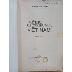 THẾ THỨ CÁC TRIỀU VUA VIỆT NAM - NGUYỄN KHẮC THUẦN 119776