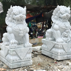 Tượng Đá Kì Lân Cao 1m2 - Điêu Khắc Từ Đá Tự Nhiên Nguyên Khối 3525