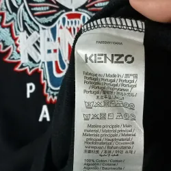 Áo len Kenzo chui đầu thêu logo đầu hổ màu đen 719780