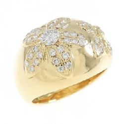 Nhẫn kim cương hoa K18YG 0.14CT