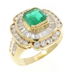 Nhẫn Emerald 750YG/750WG - Hàng hiệu Authentic