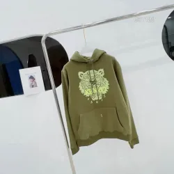Áo hoodie Kenzo Paris thêu đầu hổ màu xanh lá rêu 760759