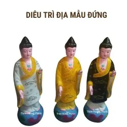 TƯỢNG MẸ ĐỊA  MẪU ĐẤT NUNG 42CM MÀU TRẮNG