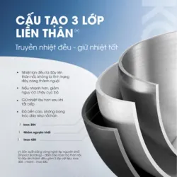 KCP2602 – Nồi inox liền khối sang trọng, bền bỉ – phù hợp mọi gian bếp! 711558