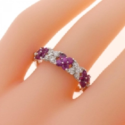 Nhẫn ruby hoa K18WG 0.78CT 671019