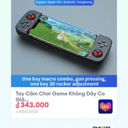 Tay Cầm Chơi Game Không Dây Co Giãn BSP D5 Đen 111265