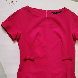Váy đầm Vnxk Zara woman hồng nơ eo 14520