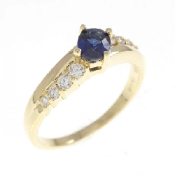 Nhẫn Sapphire K18YG 0.52CT - Hàng hiệu Chính hãng