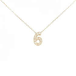 K18PG Số 6 Dây chuyền kim cương 0.08CT - Hàng hiệu Chính hãng