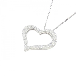 K18WG Dây chuyền kim cương hình trái tim 0.50CT - Hàng hiệu Chính hãng 860561