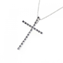 K18WG Đeo chéo Kim cương Dây chuyền 0.15CT - Hàng hiệu Chính hãng 861555