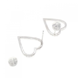 Bông tai kim cương hình trái tim 750WG/K18WG - Hàng hiệu Authentic 870885