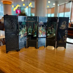 Bình phong Khổng Tử Thánh Tích Đồ (Quà quý tặng Thầy Cô)-Sơn mài cổ (Hiếm, Giá trị) 694425