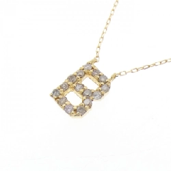 K18YG Chữ cái B Dây chuyền kim cương 0.12CT - Hàng hiệu Chính hãng 857476