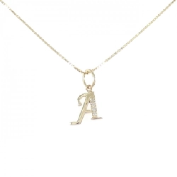 K10YG Chữ cái A Dây chuyền kim cương 0.02CT - Hàng hiệu Chính hãng