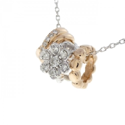 Dây chuyền kim cương hoa K18WG/K18PG 0.02CT - Hàng hiệu Authentic 860016