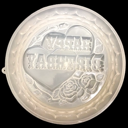 Khuôn rau câu sinh nhật trái tim đôi Happy Birthday – Loại 25 cm - Mã số 1019 336003