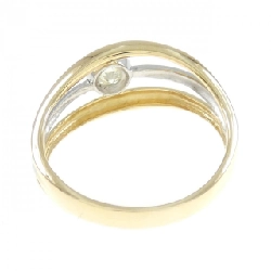 Nhẫn kim cương K18YG/PT 0.10CT 671312