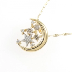 K18YG/PT900 Mặt trăng × Ngôi sao Dây chuyền kim cương 0.20CT - Hàng hiệu Chính hãng 856406