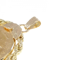 K18YG(枠) Đồng xu mặt dây chuyền - Hàng hiệu Authentic 866692