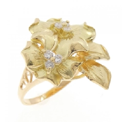 Nhẫn kim cương hoa K18YG/K18PG 0.04CT - Hàng hiệu Authentic