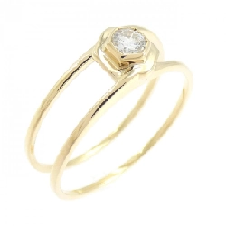 Nhẫn kim cương K18YG 0.13CT - Hàng hiệu Authentic