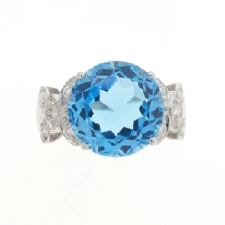 Nhẫn Blue Topaz K18WG 6.59CT - Hàng hiệu Chính hãng 853765