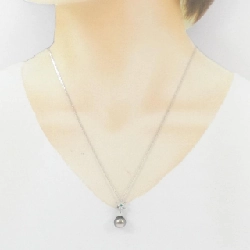 K18WG/750WG Ngọc trai đen dây chuyền 9.4mm - Hàng hiệu Chính hãng 860753