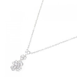 K18WG Mặt Dây Chuyền Hình Trái Tim × Cỏ Ba Lá Đính Kim Cương 0.53CT - Hàng hiệu Chính Hãng 863335