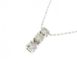 K18WG Dây chuyền kim cương ba viên 0.30CT - Hàng hiệu Authentic 862160