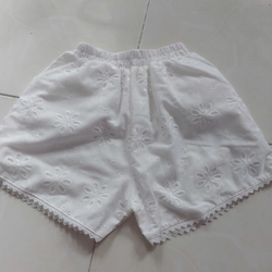 BỘ QUẦN SHORT REN TRẮNG CỔ TRÒN TAY NGẮN - 45-50KG mặc đẹp 550179