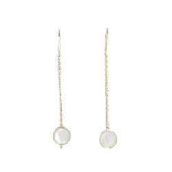 K10YG Ngọc trai mẹ Bông tai - Hàng hiệu Chính hãng