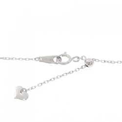 K18WG Dây chuyền kim cương hình trái tim 0.50CT - Hàng hiệu Chính hãng 856423