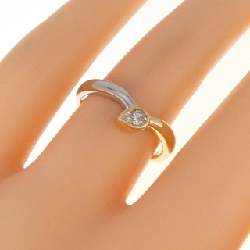 Nhẫn kim cương K18YG/PT 0.12CT 673384