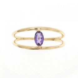 Nhẫn Amethyst K18YG - Hàng hiệu Authentic 848024