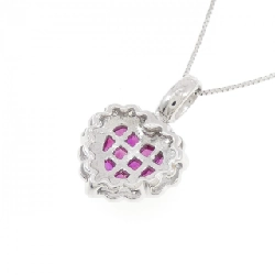 750WG/K18WG Mặt Dây Chuyền Hình Trái Tim Đá Ruby 1.4CT - Hàng hiệu Chính Hãng 856948