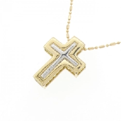 Dây chuyền kim cương K18YG/K18WG chéo 0.38CT - Hàng hiệu chính hãng 847825