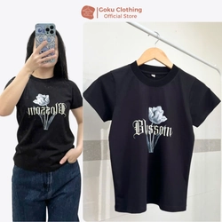 Áo Thun Nữ Cotton Đen Form Đơn Giản Size SML Hàng Mới 304281