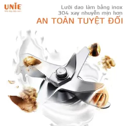 ⭐ Máy làm sữa hạt UNIE V1S – 1,75L, công suất 1800W, 9 chương trình nấu đa năng! 715004