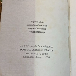 KINH DOANH Ở CHÂU Á, CẨM NANG HƯỚNG DẪN, SAJYOT P.DUNUNG (XB 1998) 518433