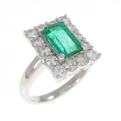 Nhẫn Emerald PT900 1.080CT Xuất xứ Colombia - Hàng hiệu Chính hãng