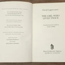 THE GIRL WHO LIVED TWICE (Continuing Stieg Larsson's Millennium series) - D. Lagercrantz 714279